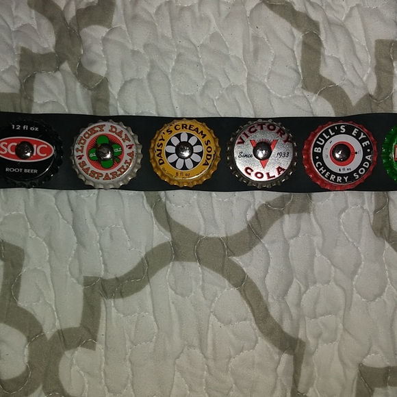 Retro bottle cap belt. 36 inches in length main image 4